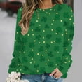 thumbnail image 5 of Mifsaly St Patrick Sweatshirts for Women Shamrock Print Shirts Loose Long Sleeve Pullover Tops Funny Dressy Casual Blouse 2026 Irish Festival Green Outfits L, 5 of 5