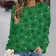 thumbnail image 5 of Xuyuer Women's Printed Long Sleeved Round Neck Pullover Top Hoodless Casual And Fashionable Sweatshirts, 5 of 5