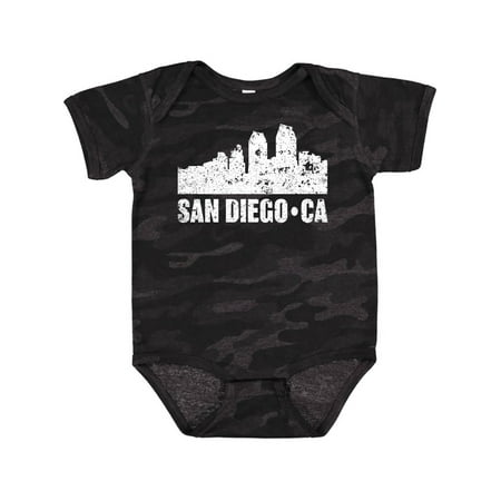 

Inktastic San Diego California Skyline with Grunge Gift Baby Boy or Baby Girl Bodysuit