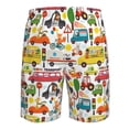 thumbnail image 6 of Naloa Transports with Animals Men's Beach Shorts, Surfing shorts, Swim trunks, Quick Dry Swim Trunks for Surfing Beach Fun - Large, 6 of 9