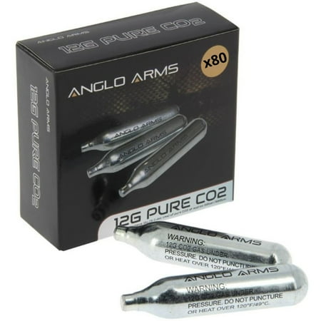 Anglo Arms Packs 12g Co2 Gas Capsule Cartridge Air Rifle Pistol Gun Airgun Pack of 80
