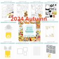 thumbnail image 2 of Plantilla de corte de metal con forma de calabaza, bellotas y girasol, para decoración de tarjetas y manualidades, 2024, 2 of 5