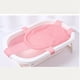 thumbnail image 5 of Red de baño para bebé, malla antideslizante, cómoda red de soporte para asiento de baño para bebé con 5 esquinas de soporte de seguridad para bebé recién nacido, color rosa, 5 of 10