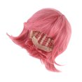 thumbnail image 2 of EeaseCA Perruque Cheveux Nets Bang Perruque Bouffante Mode Courte Postiche Colorée Couvre-Cheveux Rose, 2 of 7