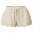 thumbnail image 1 of Summer soft solid color lace shorts for women, 1 of 5