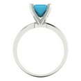 thumbnail image 4 of Solitaire Engagement Ring for Women - 1.5ct Simulated Turquoise in 14K White Gold Promise Ring, 4 of 6