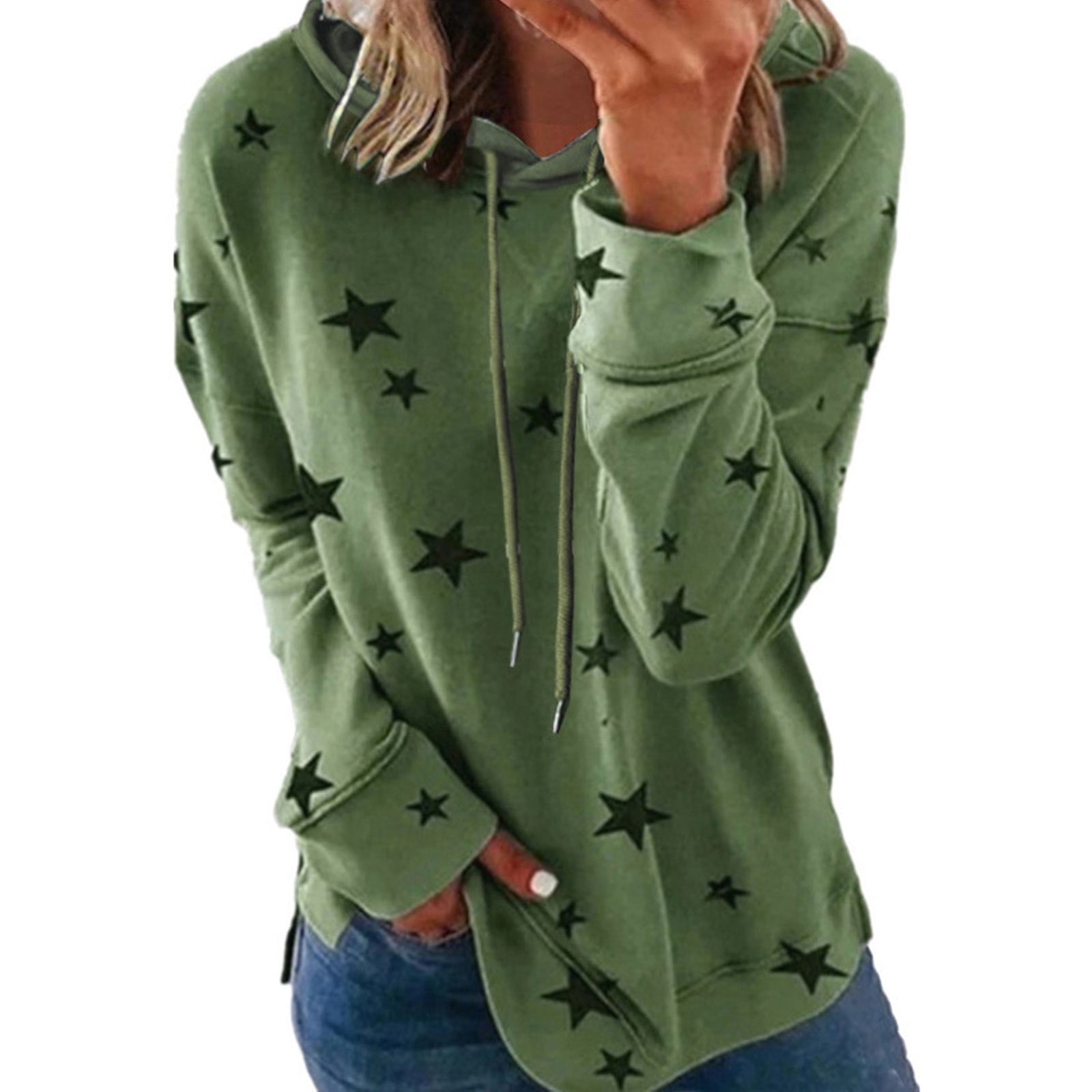 Timegard Womens Tops Plus Size Hoodies Sweatshirts Print Comfy Long Sleeve Pullover Tops Fall Winter