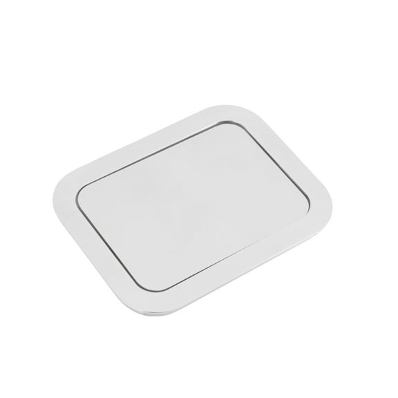 Brothers Trucks BFDRECTWITHOUT Billet Fuel Doors - w/o Ball Milling - Polished - Rectangle