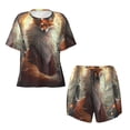 thumbnail image 4 of Picia Mystic Fox With Halo Pajamas Sets for Women Soft Short-Sleeved Pjs with Lounge Shorts Two Piece Sleepwear-3X-Large, 4 of 9