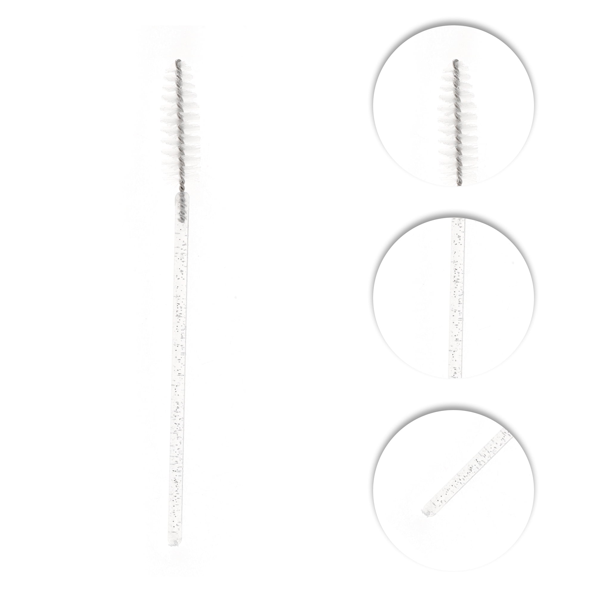 Unique Bargains Lightweight Eyebrow Brushes for Travel 50 Pcs White