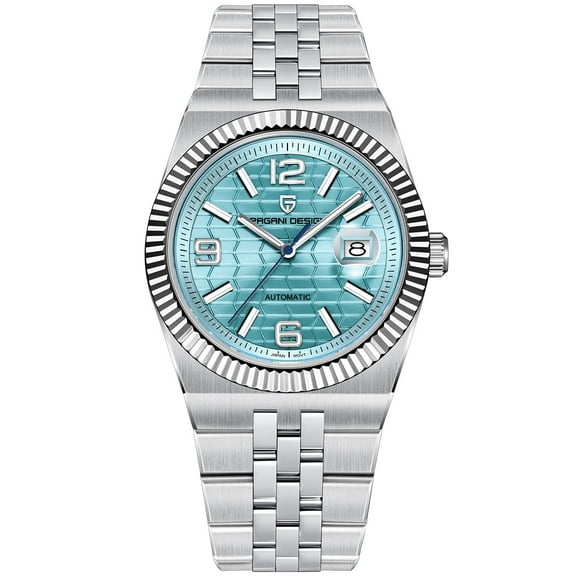 Pagani Design New Men's Automatic Watch Stainless Steel Mechanical Waterproof Wrist Watch for Men, Synthetic Sapphire Dial Glass PD-YS027