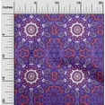 thumbnail image 2 of oneOone Rayon Violet Fabric Moroccan Mosaic Dress Material Fabric Print Fabric By The Yard 56 Inch Wide, 2 of 5