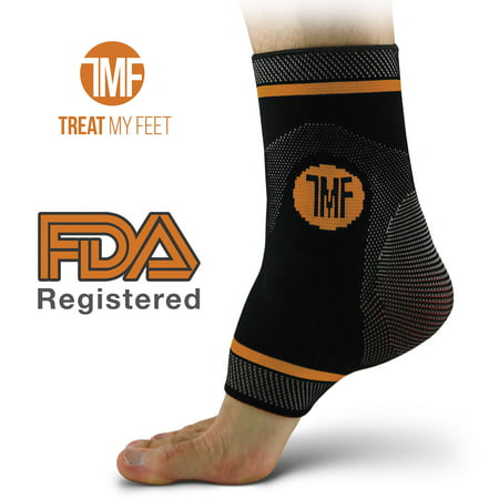 Best Copper Infused Compression Ankle Brace, Silicone Ankle Support w/ Anti-Microbial Copper. Plantar Fasciitis, Foot, & Achilles Tendon Pain Relief. Prevent and Support Ankle Injuries & Soreness - (Best Hiking Shoes For Plantar Fasciitis 2019)