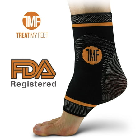 Best Copper Infused Compression Ankle Brace, Silicone Ankle Support w/ Anti-Microbial Copper. Plantar Fasciitis, Foot, & Achilles Tendon Pain Relief. Prevent and Support Ankle Injuries & Soreness - (Best Running Shoes For Achilles Tendon Pain)