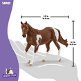 thumbnail image 4 of Schleich Horse Club 6” Paint Horse Mare Figure with Brown and White Coat, 4 of 4