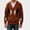 Orange, variant on Babcutegg Mens Button Down Cardigan Sweater V-Neck Knit Long Sleeve Top Warm Casual Sweaters Size L