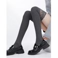 thumbnail image 4 of CoCoMangos Women‘s Thigh High Socks Fashion Lace Top Cotton Long Stockings Over Knee Leg Warmer, 4 of 8