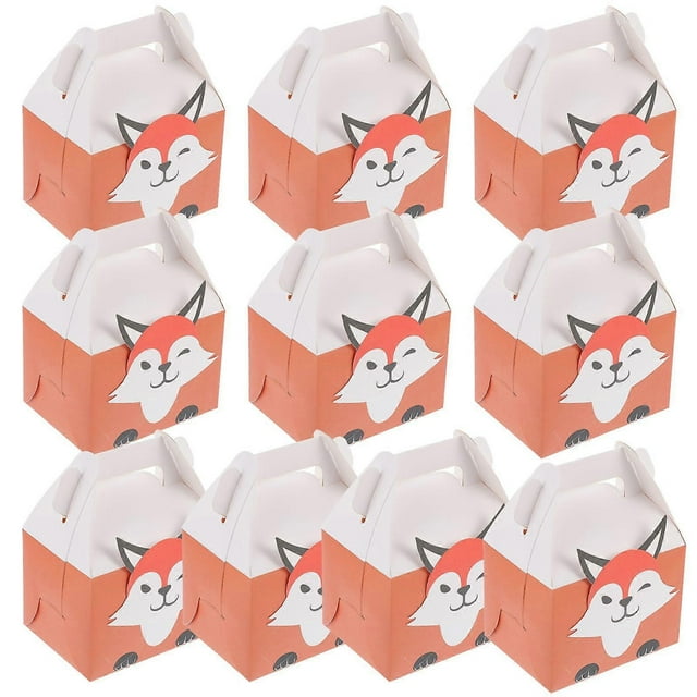 10PCS Cartoon Candy Case Cookie Box Portable Case Animal Pattern Candy Box