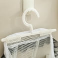 ZAROYEAX Reusable Clothespin Bag with Hanger Hanging Storage Mesh Bag