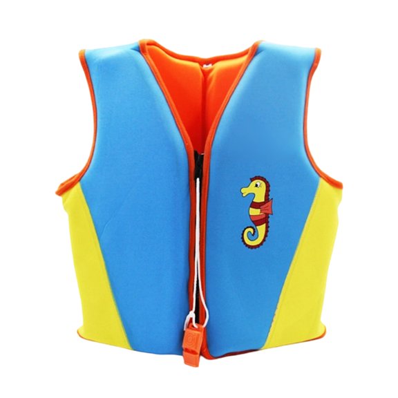 Kids Life Jacket Boating Adjustable Safety Strap Epe Foam Swimming Training Vest for Boys Girls Coast Guard Approved Life Vest Children Float Swimsuit Buoyancy Swimwear Jacket