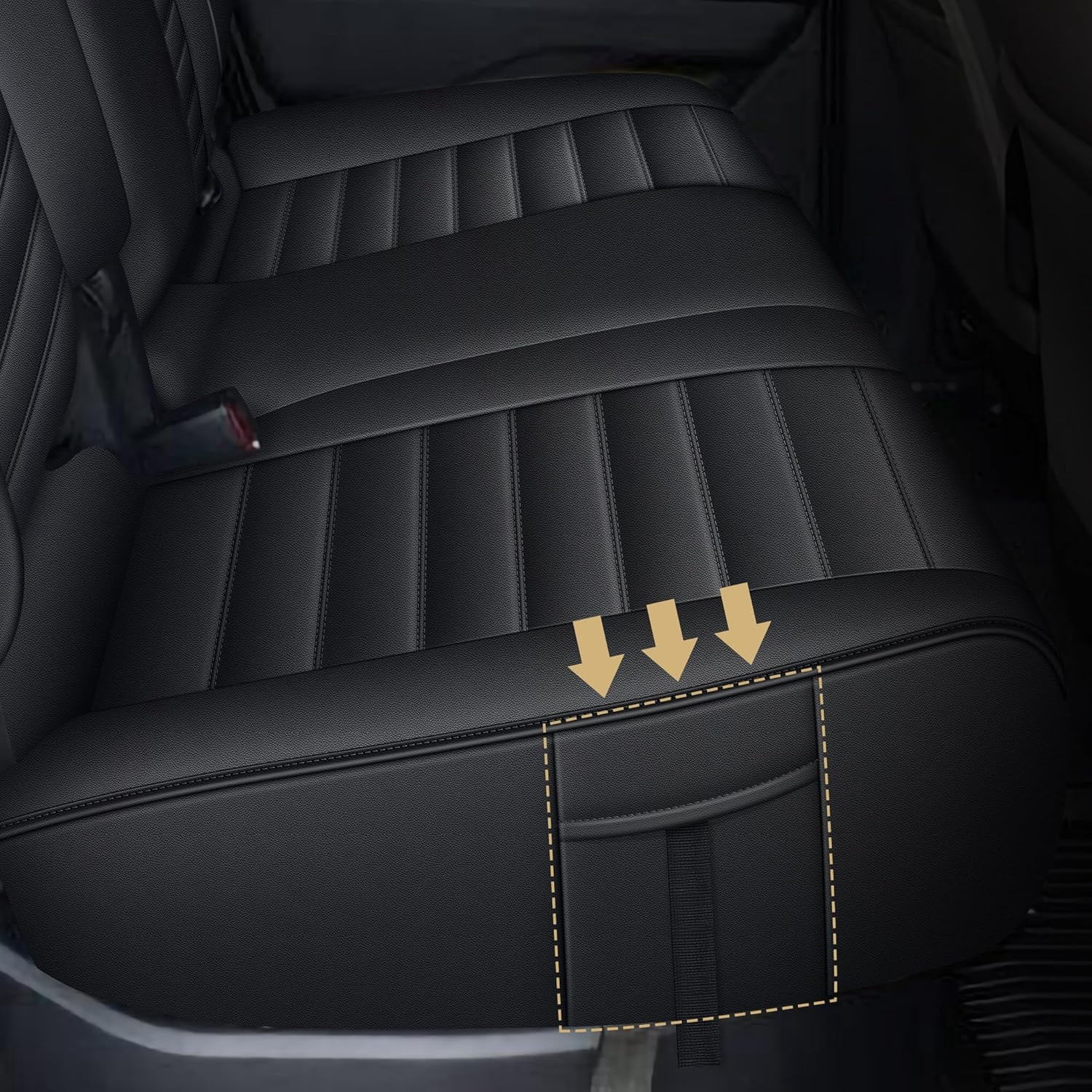 Custom Seat Covers Fit for Toyota Tacoma: 2024-2025 Full Set Fit for Toyota Tacoma Truck Double Crew Cab Semi-Custom Car Seat Covers Faux Leather Automotive Seat Cushion Protectors