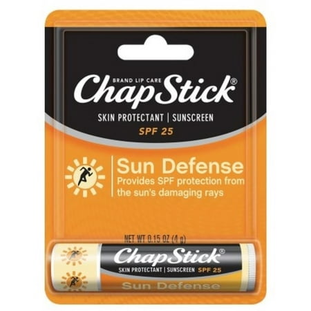 ChapStick Sun Defense Lip Balm SPF 25 0.15 oz (Best Chapstick With Spf)