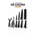 thumbnail image 2 of Juego de Cuchillos para Cocina 6 Piezas Acero Inoxidable Negro, 2 of 5