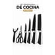 thumbnail image 2 of Juego de Cuchillos para Cocina 6 Piezas Acero Inoxidable Negro, 2 of 5