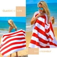 thumbnail image 5 of Exclusivo Mezcla Cotton Oversized 35"x70" Cabana Stripe Beach Towel, Super Absorbent Soft Plush Pool Towel, Bath Towel (Red), 5 of 9