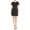 black, variant on Parker Womens Lenny Knit Ruffled Cocktail Dress