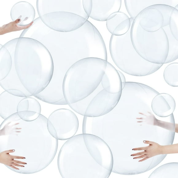 Pelotas de playa transparentes inflables Sratte de 16 cm, 41 cm, 13 cm, 20 unidades