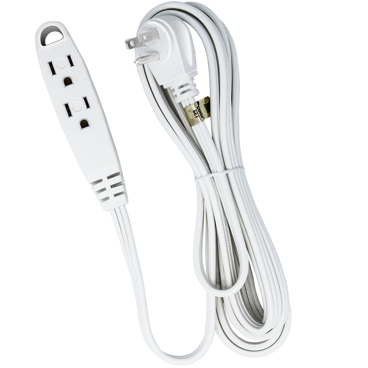 12Feet 3 Outlet Extension Cord, Kasonic UL Listed, 16 /3 3Wire