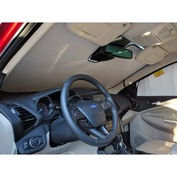 HeatShield, The Original Windshield Sun Shade, Custom-Fit for Ford Escape SUV w/ Sensor 2017, 2018, Silver Series