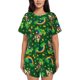 thumbnail image 1 of Fotbe Cat St Patrick's day Conjunto de Pijama Estampado para Mujer, 2 Piezas, Ropa de Dormir con Camiseta de Manga Corta y Shorts Suaves-3X-Large, 1 of 6