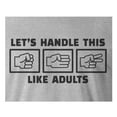 thumbnail image 2 of 9 Crowns Tees Rock Paper Scissors Funny Sarcastic T-Shirt (Handle Unisex Grey, Large), 2 of 2