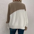 thumbnail image 5 of NTACZA Crewneck Fall Sweaters for Women 2026 Color Blocks Chunky Knit Comfort Sweaters Outerwear Winter Clothes Oversized Sweater Drop Shoulder Khaki, 5 of 5