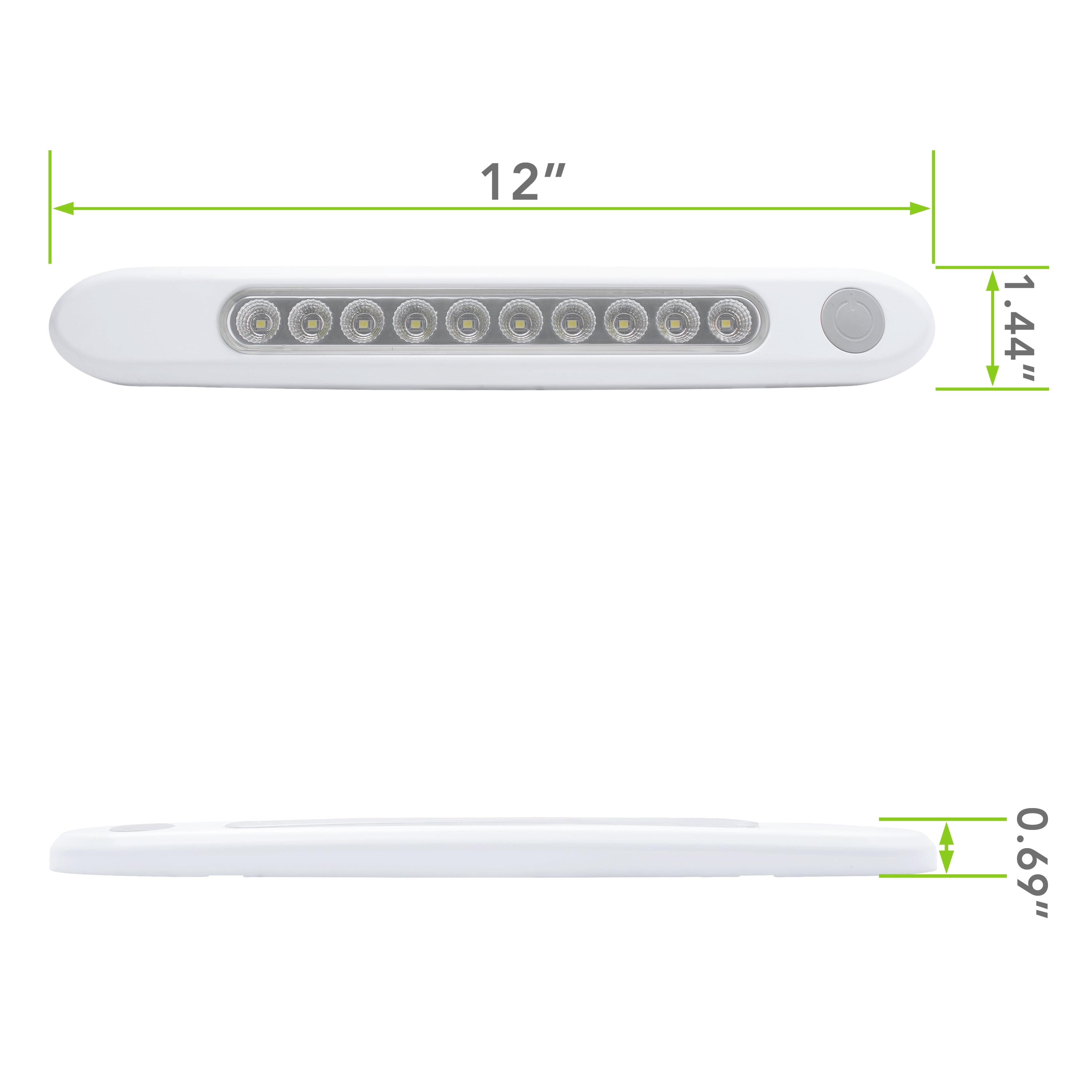 4 PACK Leisure LED Cabinet Lights 10-LED 12V Closet Lights with ON/Off Switch for RV Van Camper Closet/Cabinet /Kitchen
