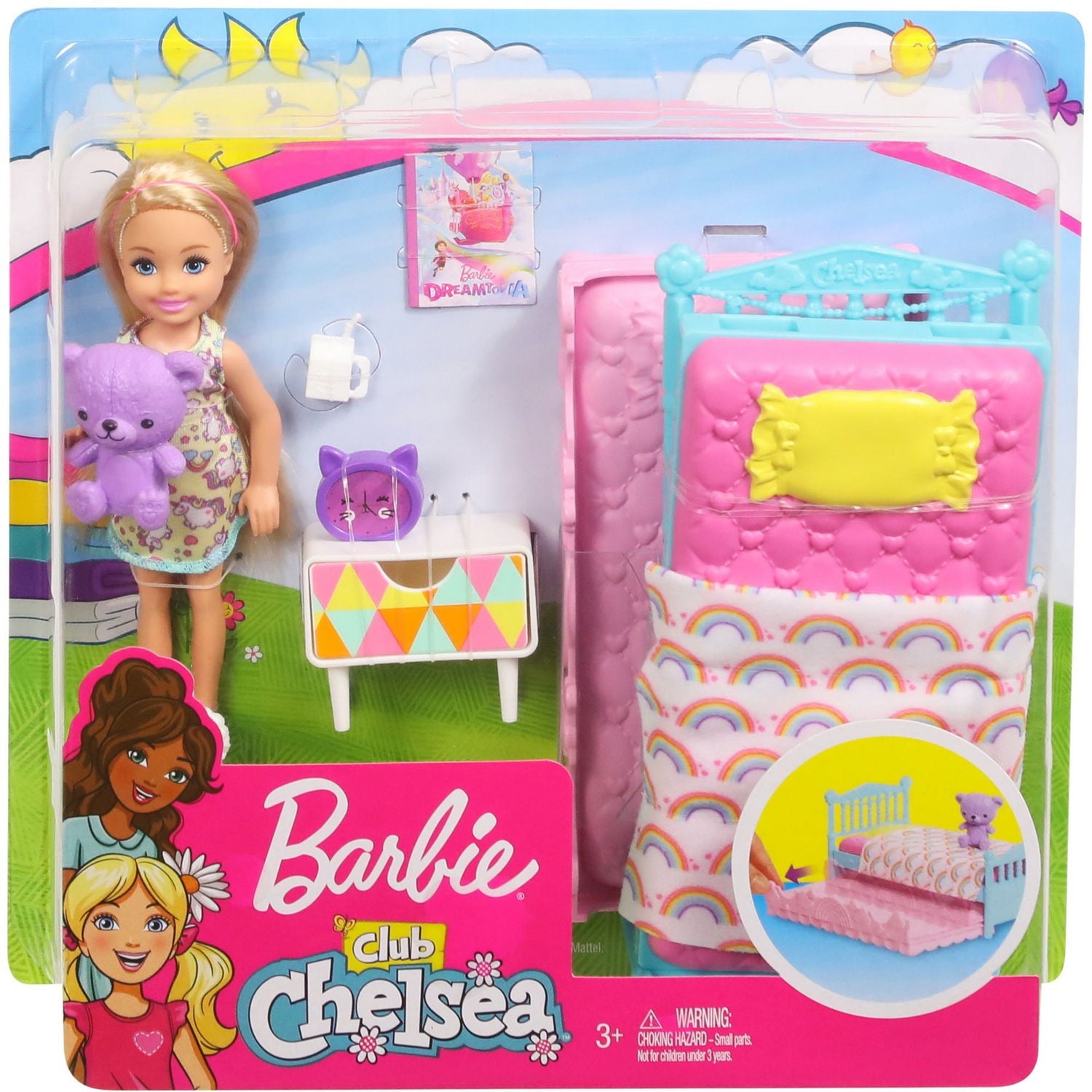 Barbie Club Chelsea Bedtime Doll & Playset
