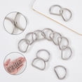 thumbnail image 4 of 1 set 20pcs Iron D Rings bag Buckles Platinum 34x26.5x4mm Inner Diameter: 25x20mm Iron, 4 of 5