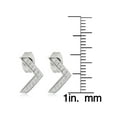 thumbnail image 4 of ELYA Jewelry Women's Cubic Zirconia Chevron Shaped Stainless Steel Stud Earrings, 4 of 4