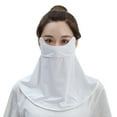 thumbnail image 2 of Only Moment White UV Sun Protection Face Mask nylon For Golf, Hiking, Running, Cycling & Outdoor Sports One Size, 2 of 4