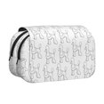 thumbnail image 1 of Disketp Poodle Dog Estuche de Lápices de Doble Capa con Tapa Abatible y Cremallera, Organizador Escolar para Adolescentes y Adultos, 1 of 7