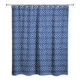 thumbnail image 2 of Creative Products Navy Diagonal Lines  71x74 Shower Curtain, 2 of 2