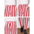 thumbnail image 6 of Unique Bargains Men's Striped Pants Business Skinny Fit Color Block Trousers 30 Red White, 6 of 6