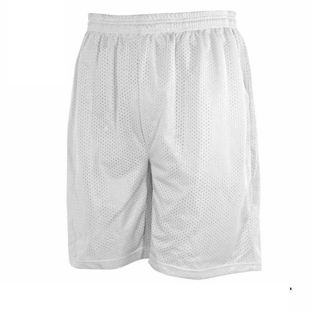 Branded Men's Casual Plain Mesh Shorts 2 Pockets Gym Workout Fitness