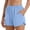 Black, variant on Running Shorts for Women 2 In 1 Elastic High Waist Solid Color with Liner Biker Shorts Summer Outdoor Athletic Gym Workout Womens Shorts S-3XL