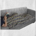 thumbnail image 6 of Floral Soft Flannel Fleece Throw Blanket, Design Print of Flower Petal and Autumn Leaves on Dark Background, Cozy Plush for Indoor and Outdoor Use, 60" x 80", Multicolor, by Ambesonne, 6 of 6