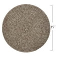 thumbnail image 3 of 15 in Round Woven Vinyl Placemats Set of 4, Modern Non-Slip Insulation Placemat Washable Table Mats for Dining Table, Braided Cotton Place Mats for Kitchen Dining Table Holiday Party – Brown, 3 of 7