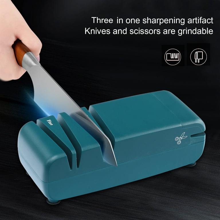 Jikolililili Electric Knife Sharpener for Home, 4 in 1 Kitchen Knife  Sharpener for Knives Scissors Slotted Screwdrivers, 2 Stages for Quick  Sharpening & Polishing with Pure Copper Motor, 60W 