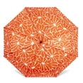 thumbnail image 3 of Canopi by ShedRain Sun+Rain Auto Open Auto Close 43" UPF 50+ Printed Rain Umbrella - Orange Floral, 3 of 6